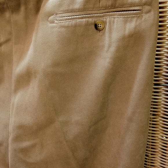 6a by Axis Slacks Khaki Fine Corduroy Pleated Front Size 40/32" inseam - Picture 5 of 9